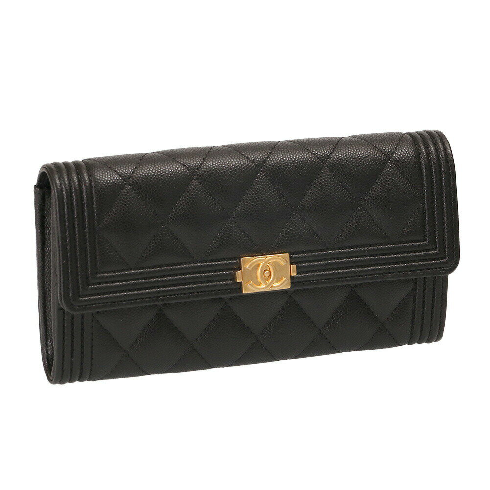 希少大人気【CHANEL】BOY CHANEL ミニ財布 gold/silver金具 a80286-b01490.jpg