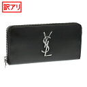 サンローラン・パリ/SAINT LAURENT PARIS ジップアラウンドウォレット “モノグラム”・カーフレザー・ラウンドファスナー長財布(ブラック) 61...