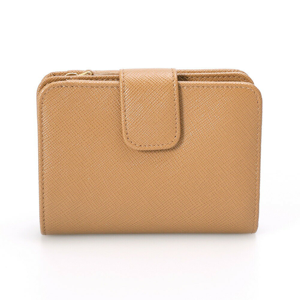 ＼クーポン5%OFF／ プラダ／PRADA ”サフィアーノトライアングル 財布” 2つ折り財布・中財布(キャラメル) 1ML018 SAFFIANO TRIANG (QHH) F03BH／CARAMEL[返品OK]