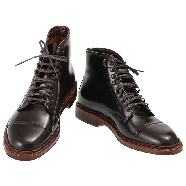 【9月目玉＆PT5倍】オールデン／ALDEN”POLACCHINO CORDOVAN・ポラッキーノ コードバン"・ストレートチップ レースアップブーツ(バーガンディ)M8804HY／BURGUNDYのサムネイル