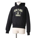 【4月目玉 クーポン5 OFF】アミ パリス／AMI PARIS ”アレクサンドル マテュッシ LOGO HOODIE ロゴフーディー ラグランスリーブ フード付 長袖プルオーバーパーカー スウェット トレーナー (ブラック) USW210.747 001