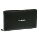 【!タイムセール10%OFF】バレンシアガ/BALENCIAGA"CASH CONTINENTAL WALLET・キャッシュコンチネンタルウォレット"ロゴ入りラウンドファスナー長財布(ブラック×ホワイト)594317 1IZ43 1090/BLACK*L WHITE