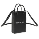 【タイムSALE＆P5倍】バレンシアガ／BALENCIAGA SHOPPING PHONE HOLD ショッピングフォン ホールド スマホショルダー 斜め掛けポシェット ショルダーバッグ(ブラック) 757773 0AI2N 1000／BLACK