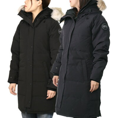【P5倍】 カナダグース・ブラックレーベル/CANADA GOOSE・BLACK LABEL "SHELBURNE PARKA ・シェルバーンパーカー"ファー付きレディースダウンジャケット(ブラック・ネイビー) 3802LB 61・67/REGULAR FIT