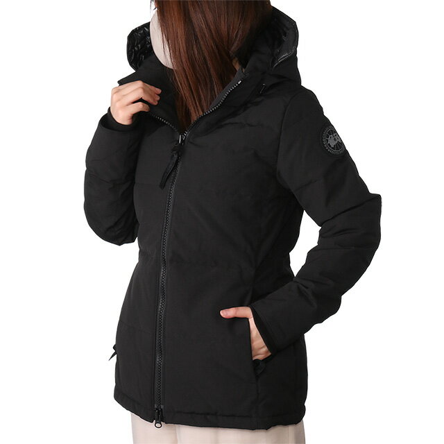 カナダグース ダウン レディース 【6月目玉&P5倍】カナダグース・ブラックレーベル／CANADA GOOSE・BLACK LABEL "CHELSEA PARKA・チェルシーパーカー"フードトリムモデル・フード付きダウンジャケット(ブラック) 3804WB 61／BLACK／SLIM FIT