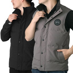 カナダグース ダウンベスト メンズ 【5月目玉&クーポン5%OFF】カナダグース・ブラックレーベル／CANADA GOOSE・BLACK LABEL "GARSON VEST・ギャルソンベスト"メンズダウンベスト(ブラック・コースタルグレー) 4151MB 61・811／BLACK・COASTAL GREY／REGULAR FIT