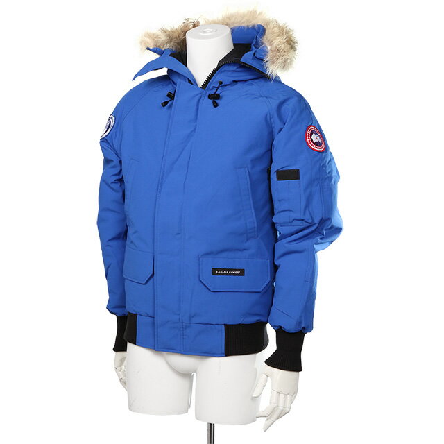 【5月目玉 P5倍】カナダグース／CANADA GOOSE CHILLIWACK BOMBER PBI チリワックボンバー メンズファー付きショート丈ダウンジャケット(ロイヤルブルー ブラック) 7999MPB 64／ROYAL PBI BLU