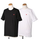 プレイ・コムデギャルソン／PLAY Comme des Garcons スモールハート刺繍ロゴ・半袖クルーネックTシャツ(ブラック・ホワイト) AZ-T304-051-1・AZ-T304-051-2／BLACK・WHITE