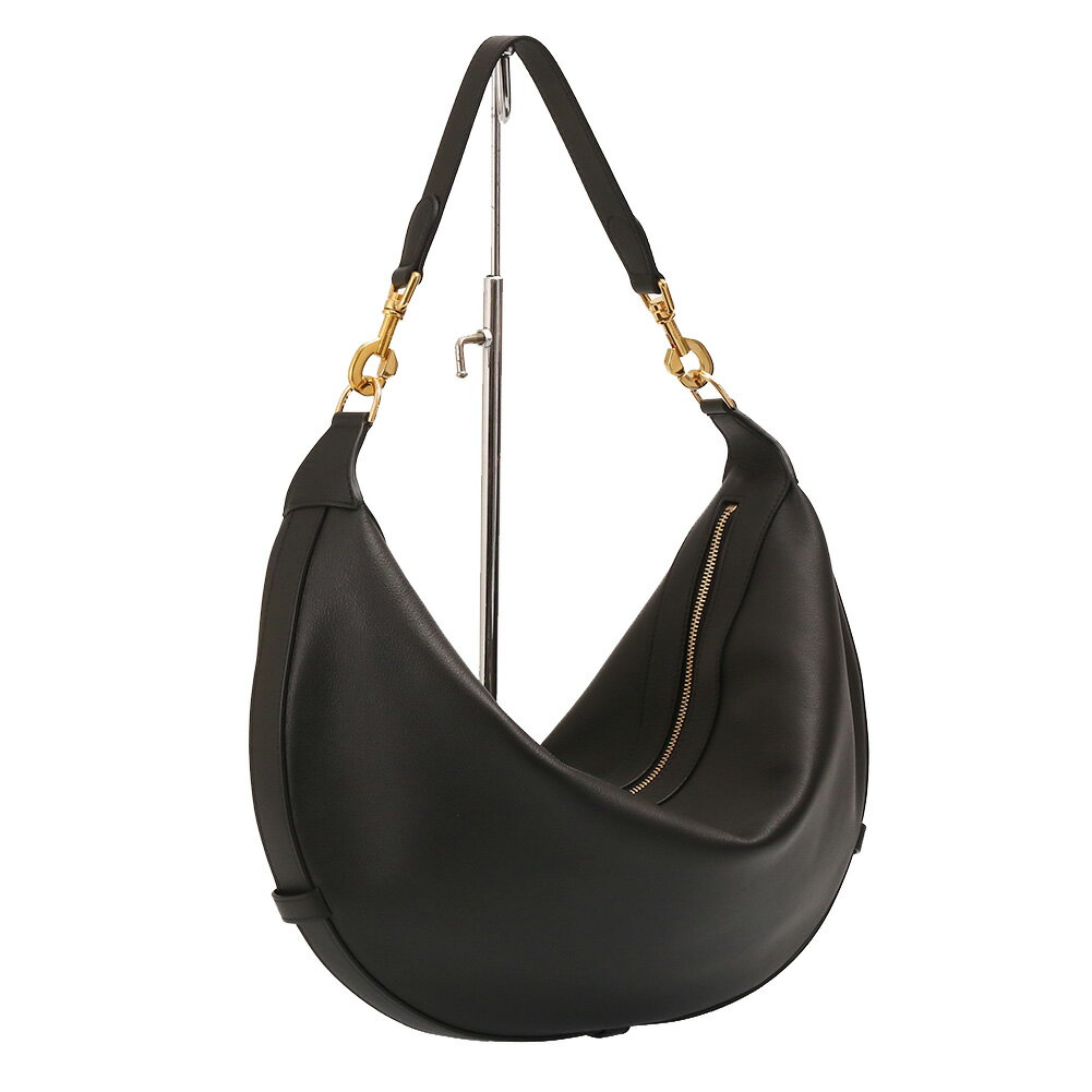 【P5倍】 セリーヌ/CELINE "MEDIUM LEANDRE BAG・ミディアムレアンドル バッグ" 三日月型 ワンショルダーバッグ・ハンドバッグ・クラッチバッグ (ブラック) 197263DV7 38NO/BLACK