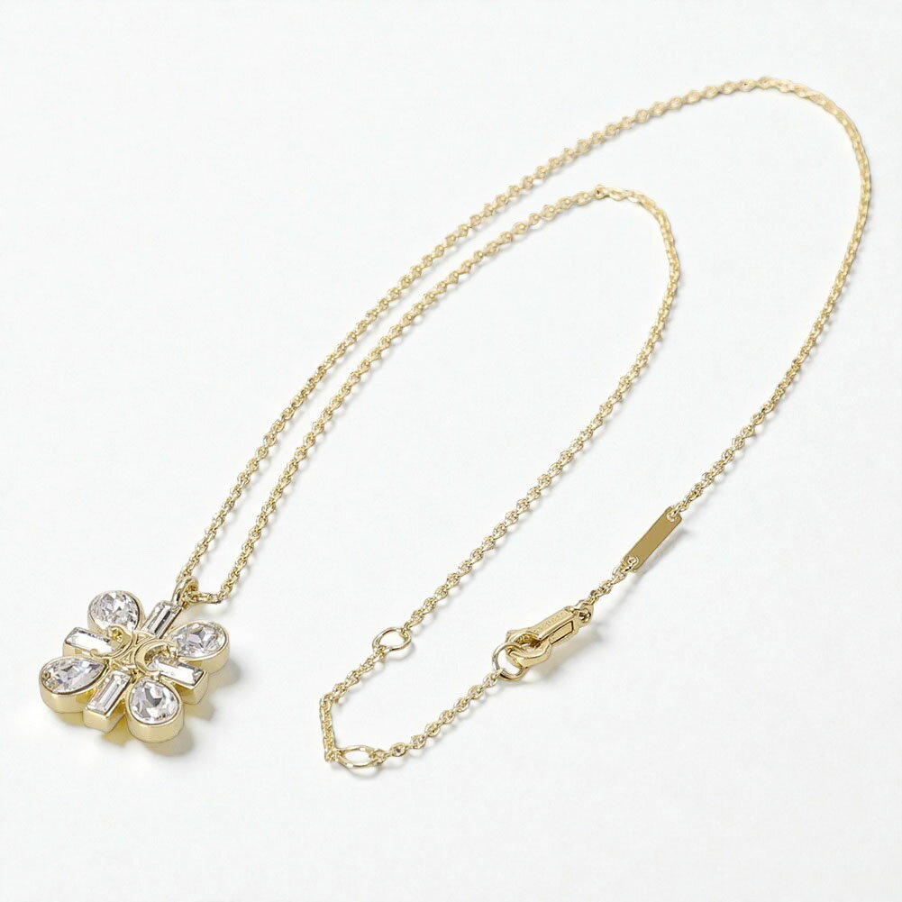 CELINE ゴールドネックレス 箱付き　ほぼ新品 CELINE ゴールド ロゴペンダント ネックレス