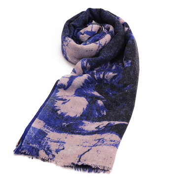 【スペシャルクーポン20%OFF&ポイント5倍】エピス/EPICE90*200cm・カシミヤ50%×ウール50%・デザインプリント大判ストール・マフラー・ユニセックス(ブラック)GW1593/C-BLACK