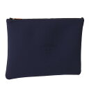 【4月目玉&P5倍】エルメス/HERMES "NEOBAIN GM・ネオバンGM" エンボスシグネチャー デザインラージポーチ・コスメポーチ・マルチポーチ(ブルー・マリン) H103313M 01/BLUE MRINE