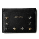 【目玉商品タイムセール】ジミーチュウ/JIMMY CHOO"NOELLA LTU・ノエラ"スタースタッズ・カードケース・名刺入れ(ブラック×メタリックミックス)NOELLA LTU 000715/BLACK*METALLIC MIX
