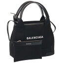 バレンシアガ ハンドバッグ 【4月目玉&P5倍】バレンシアガ／BALENCIAGA "NAVY CABAS XS AJ・ネイビーカバXS"ロゴ入り・ポーチ付き・2WAYキャンバスミニトートバッグ・ハンドバッグ(ブラック) 390346 2HH3N 1000／BLACK