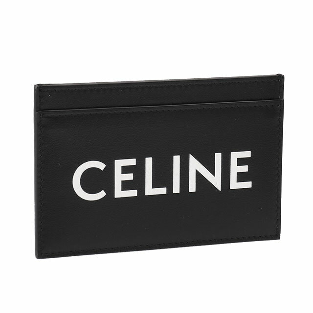 【タイムSALE＆P5倍】セリーヌ／CELINE "CELINEプリント カードホルダー(スムースカーフスキン)"カードケース(ブラック) 10B70 3DMF 38SI／BLACKのサムネイル