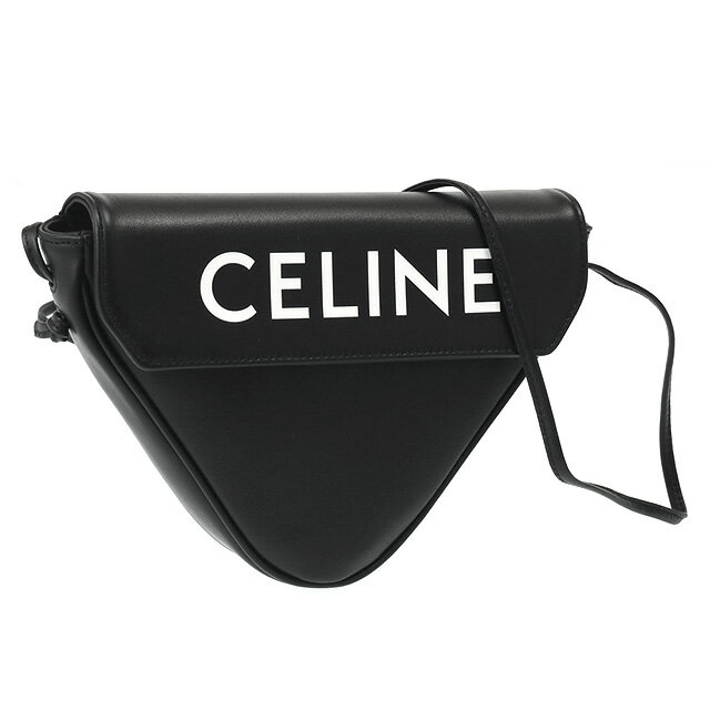 【クーポン5%OFF】セリーヌ／CELINE" "TRIANGLE BAG・CELINEプリント トライアングルバッグ スムースカーフスキンミディアム メッセン..