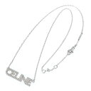 【7月目玉&クーポン5%OFF】セリーヌ/CELINE ”セリーヌ モノクローム ストラスネックレス”ロジウムフィニッシュ ブラス&クリスタル・ニッケルフリーネ...
