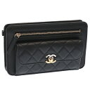 【タイムSALE＆クーポン5%OFF】シャネル／CHANEL リストレット付き長財布・GOLD金具・ポーチ(ブラック) AP0171 B00112 94305／BLACK