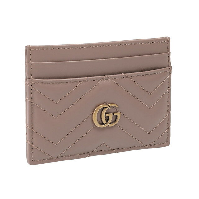 グッチ 名刺入れ 【クーポン5%OFF】グッチ／GUCCI "GG MARMONTマーモント"キルティングレザー・カードケース・名刺入れ(ベージュ) 443127 DTD1T 5729／BEIGE