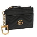 グッチ キーケース 【クーポン5%OFF】グッチ／GUCCI "〔GGマーモント〕キーチェーン付き ウォレット"　キーフック付き　カードケース(ブラック)627064 DTDHT 1000／BLACK