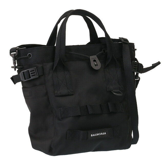 バレンシアガ トートバッグ（レディース） 【P5倍】バレンシアガ／BALENCIAGA "ARMY TOTE S・アーミートートS"2WAYナイロントート＆ショルダーバッグ(ブラック) 644029 2BKPI 1000／BLACK