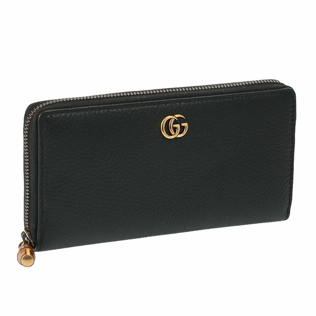 グッチ 長財布 レディース 【P5倍】グッチ／GUCCI "バンブー付き ジップアラウンドウォレット"　レザー・ラウンドファスナー長財布(ブラック) 739499 AABXM 1000／BLACK