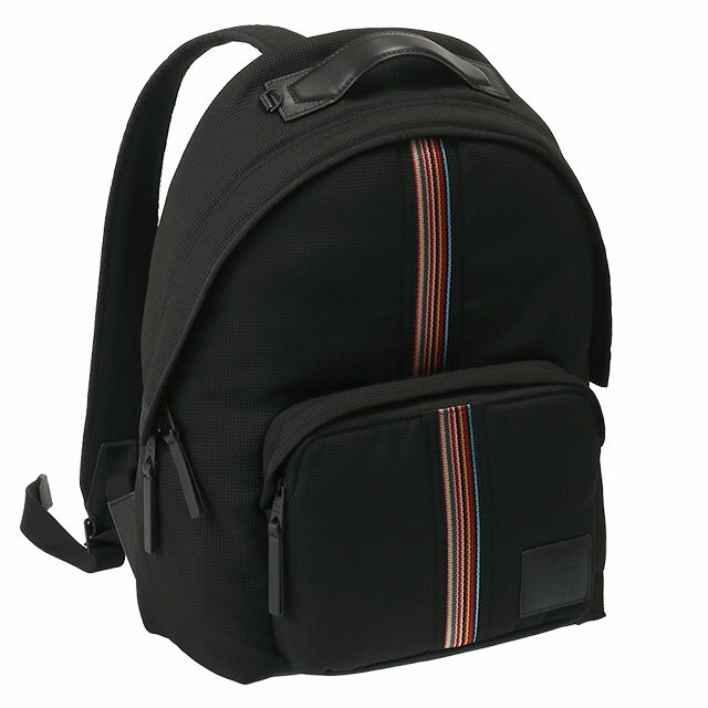 ポールスミス／PAUL SMITH"MEN BAG BACKPACK MULTI"マルチストライプデザイン・バックパック・デイパック・リュック(ブラック)M1A-7465-KCMULT 79／BLACK