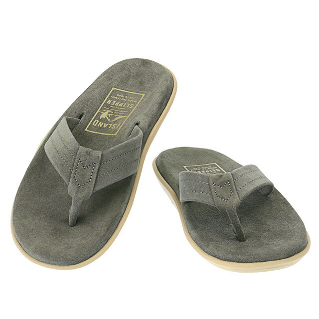 【5月目玉&クーポン5%OFF】アイランドスリッパ／ISLAND SLIPPER "LADY'S CLASSIC SUEDE／THONG・レディースクラシック" スエード・トングサンダル・ハワイ製ビーチサンダル(チャコール・スエード) PT203 CCS／CHARCOAL