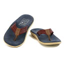 【5月目玉&クーポン5%OFF】アイランドスリッパ／ISLAND SLIPPER "MEN'S CLASSIC MULTI COLOR SUEDE THONG／メンズクラシックマルチカラー" トングサンダル・ハワイ製ビーチサンダル(ネイビー×ブラウン) PT203ML NVOX／NAVY*OXBLOOD