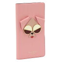 【タイムセール10%OFF】ケイトスペード/KATE SPADE"I PHONE CASES MOD DOG WRAP FOLIO/XR"モッドドッグプリント・アイフォンXR対応手帳型レザーケース・カバー(ロココピンク)8ARU6215 662/ROCOCO PINK