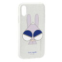 【タイムセール10%OFF】ケイトスペード/KATE SPADE"I PHONE CASES GLITTER MONEY BUNNY/XR・"グリッターデザイン・バニーうさぎプリント・アイフォンXR対応ハードケース・カバー(シルバーマルチ)8ARU6135 043/SILVER MULTI