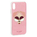 【タイムセール10%OFF】ケイトスペード/KATE SPADE"I PHONE CASES GLITTER MOD DOG/XR"グリッターデザイン・モッドドッグプリント・アイフォンXR対応ハードケース・カバー(ロココピンク)8ARU6143 662/ROCOCO PINK