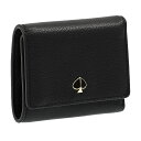 【目玉商品タイムセール】ケイトスペード/KATE SPADE"POLLY TRIFOLD WALLET SM・ポーリートライフォードウォレットSM"レザー3つ折り小財布・ミニウォレット(ブラック)PWRU7316 001/BLACK