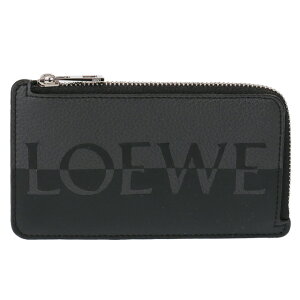 【PT5倍】ロエベ／LOEWE"SIGNATURE COIN CARDHOLDER"シグネチャー コイン カードホルダー・カーフ・カードケース・コインケース・ミニウォレット(グレー×ブラック)C314Z40X02 1268／ANTHRACITE*BLACK