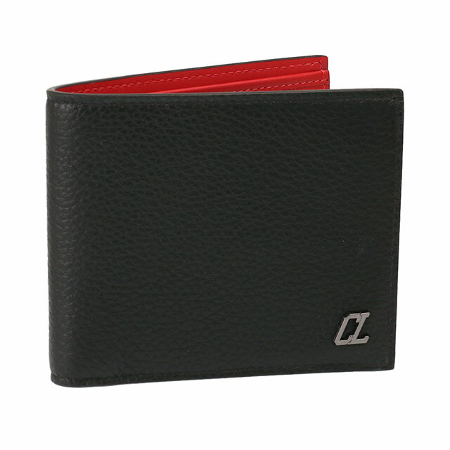 クリスチャンルブタン 【P5倍+クーポン5%OFF】クリスチャンルブタン／CHRISTIAN LOUBOUTIN "M COOLCARD WALLET HAPPY RUI ・クールカードウォレット"CLロゴデザイン2つ折り財布(ブラック×ガンメタル) 1225026 B078／BLACK*GUN METAL