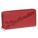 クリスチャンルブタン 【P5倍+クーポン5%OFF】クリスチャンルブタン／CHRISTIAN LOUBOUTIN"W PANETTONE WALLET・パネトーネウォレット"ロゴ入りスムースレザーラウンドファスナー長財布(レッド×レッド)3195121 R297／LOUBI*LOUBI