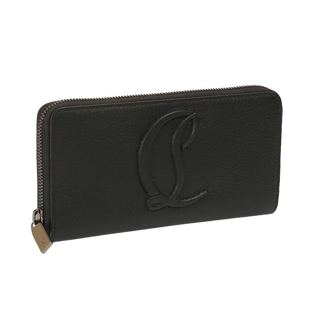 クリスチャンルブタン 【P5倍+クーポン5%OFF】クリスチャンルブタン／CHRISTIAN LOUBOUTIN "BY MY SIDE WALLET・バイマイサイド ウォレット"CLエンボスロゴ ラウンドファスナー長財布(ブラック) 3235083 CM53／BLACK