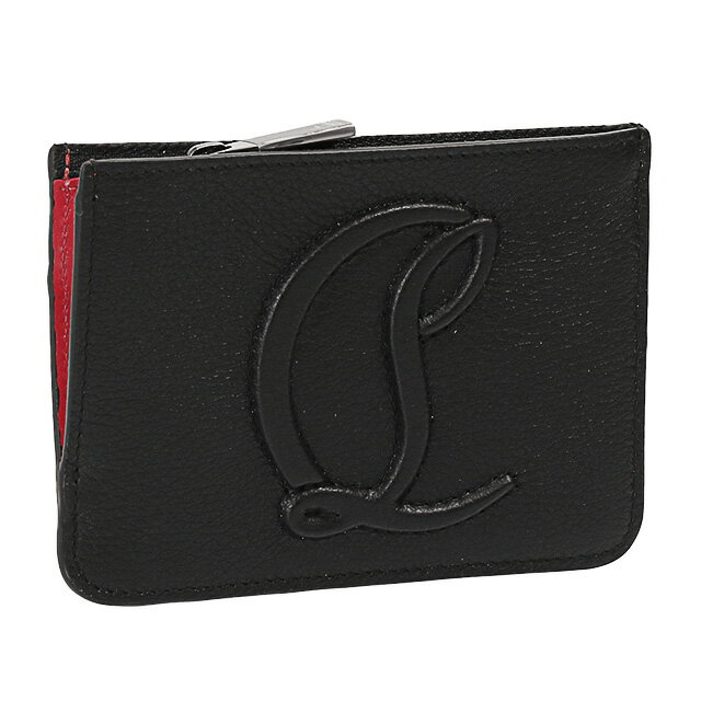 【P5倍 クーポン5 OFF】クリスチャンルブタン／CHRISTIAN LOUBOUTIN BY MY SIDE KEY POUCH バイマイサイド キーポーチ CLエンボスロゴ カードスリット付きカードケース コインケース(ブラック) 3235084 CM53／BLACK