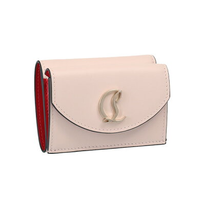 【目玉商品&P10倍】クリスチャンルブタン/CHRISTIAN LOUBOUTIN "LOUBI54 MINI WALLET・ルビ54ミニウォレット"3つ折り財布(ライチ×ゴールド) 3235108 5446/LECHE×GOLD
