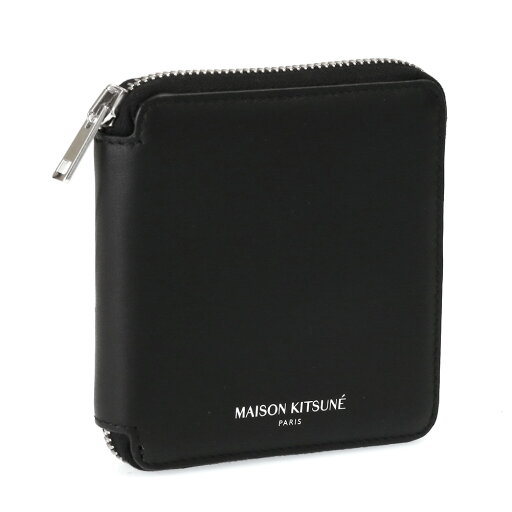 【関東あす着OK】【P5倍】 メゾンキツネ/MAISON KITSUNE "SQUARE ZIPPED WALLET” 二つ折り財布 (ブラック)LM05346LC0038 P199/BLACK 【関東あす着OK】【P5倍】 メゾンキツネ/MAISON KITSUNE "SQUARE ZIPPED WALLET” 二つ折り財布 (ブラック)LM05346LC0038 P199/BLACK