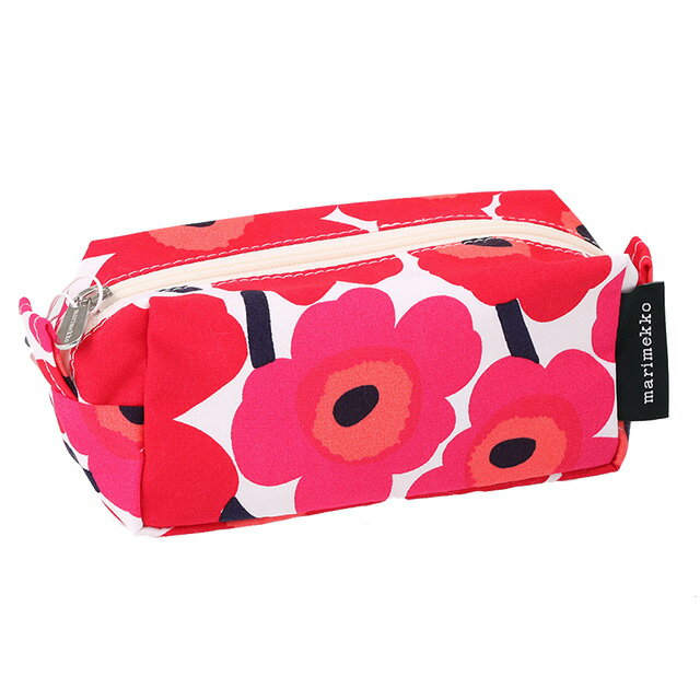 【クーポン5%OFF】マリメッコ／MARIMEKKO "TIISE MINI UNIKKO COSMETIC BAG" ミニウニッコ コスメポーチ・化粧ポーチ・小物入れ・北欧(ホワイト×レッド) 47196 001／WHITE*RED