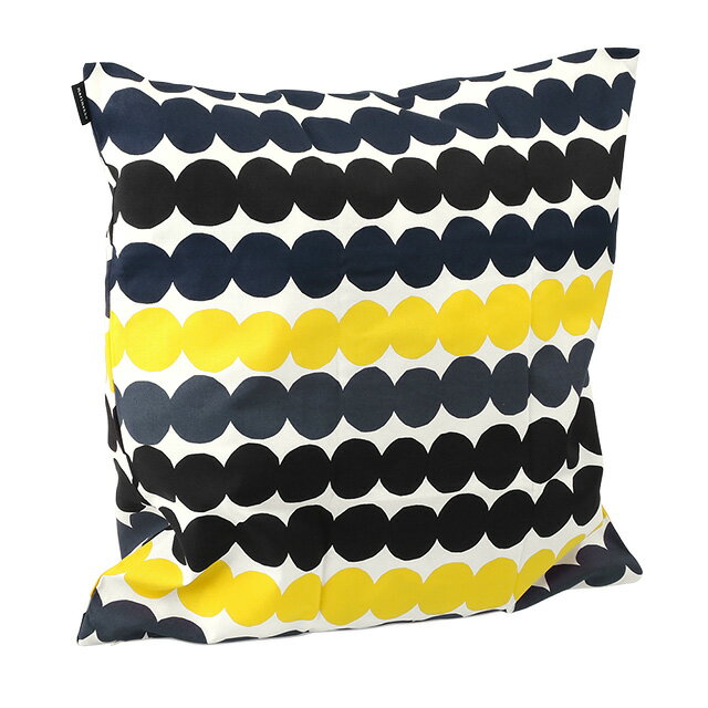 【P5倍】マリメッコ／MARIMEKKO "CUSHION COVER・クッションカバー"北欧デザイン・ラシイマットクッションカバー・50*50cm (ブラック×グレー×イエロー) 67371 191／R?SYMATTO