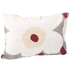 【P5倍】マリメッコ／MARIMEKKO "Pieni Unikko cushion cover 40x60 cm・ピエニウニッコクッションカバー"北欧 ウニッコ・花柄クッションカバー 40*60cm (ライトグレー×ホワイト×ダークレッド) 73014 915／LT.GREY*WHITE*DK RED