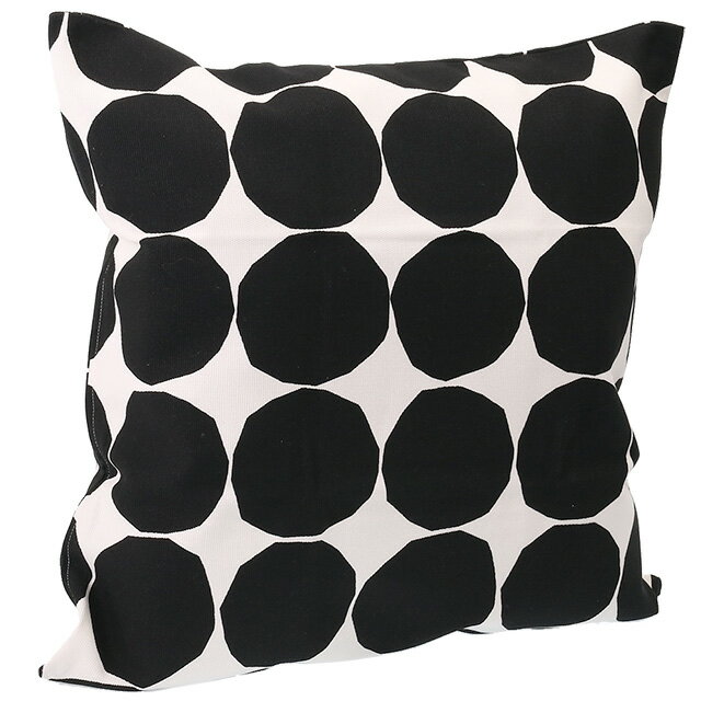 【P5倍】マリメッコ／MARIMEKKO"CUSHION COVER・クッションカバー"北欧デザイン・ピエネット キヴェット・50*50cm(ホワイト×ブラック)61009 190／PIENET KIVET・WHITE*BLACK