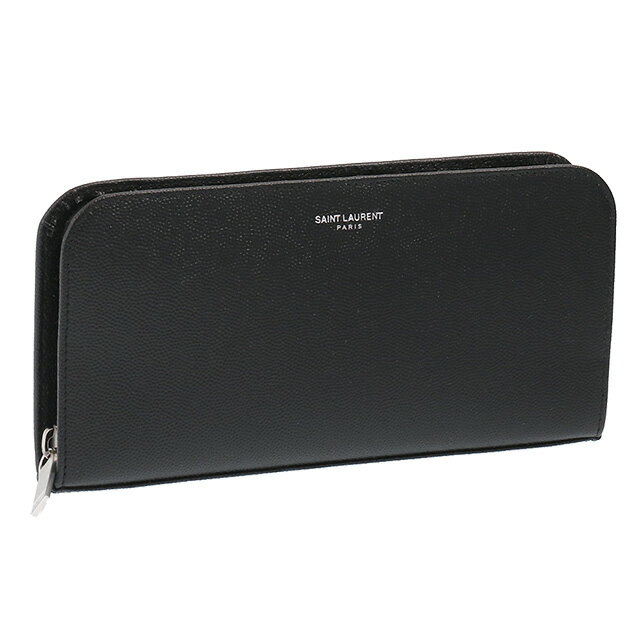【P5倍】サンローラン・パリ／SAINT LAURENT PARIS フルジップウォレット(グレインパウダーテクスチャードレザー)・ラウンドファスナー長財布(ブラック) 534290 BTY0N 1000／BLACK