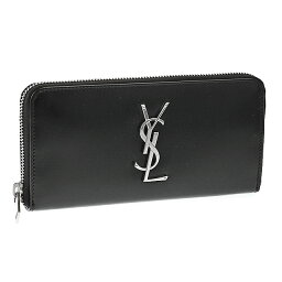 サンローラン 長財布 メンズ 【クーポン5%OFF】サンローラン・パリ／SAINT LAURENT PARIS ジップアラウンドウォレット “モノグラム”・カーフレザー・ラウンドファスナー長財布(ブラック) 617415 0SX0E 1000／BLACK