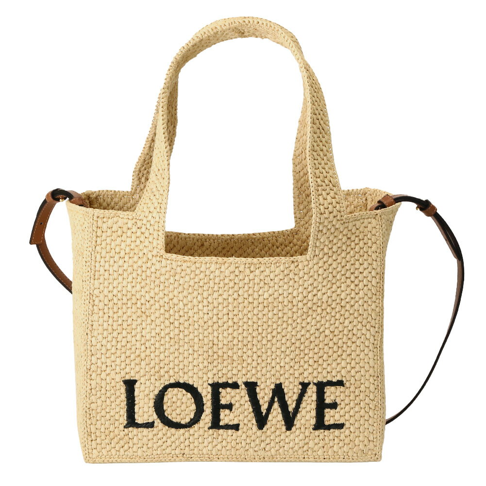 【目玉商品＆クーポン5%OFF】 ロエベ／LOEWE "ロエベフォント トート ミディアム(ラフィア)" 2WAY ショルダー＆ハンドバッグ・かごバッグ(ナチュラル) A685B61X05 2123／NATURAL【返品無料】