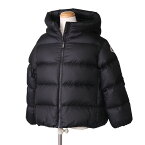 【クーポン5%OFF】モンクレール・キッズ・ジュニア・女の子／MONCLER KID'S JUNIOR "IRINA JACKET"　ロゴ入り・フード付き・ダウンジャケット(ブラック)1A00091 595FE 999／BLACK／I2／8A・10A・12A・14A