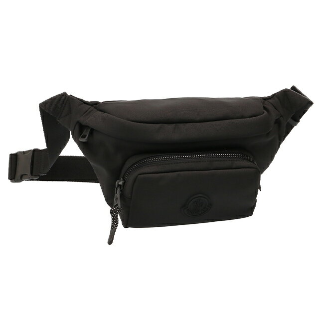 【クーポン5%OFF】モンクレール／MONCLER "DURANCE BELT BAG・デュランスベルトバッグ"撥水ナイロン ロゴ付きボディバッグ・ウエストポーチ(ブラック) 5M00005 M2388 999／BLACKのサムネイル