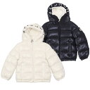 【クーポン5 OFF】モンクレールベビー キッズ ユニセックス／MONCLER BABY KID 039 S SALZMAN ザルツマン フードロゴ入り ダウンジャケット(ホワイト ネイビー) 1A000 34 68950 031 779／BLU BIANCO NAVY／H2／18 24 2A 3A